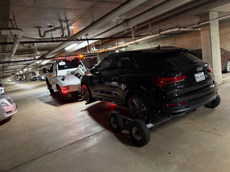 Towing in parking garage